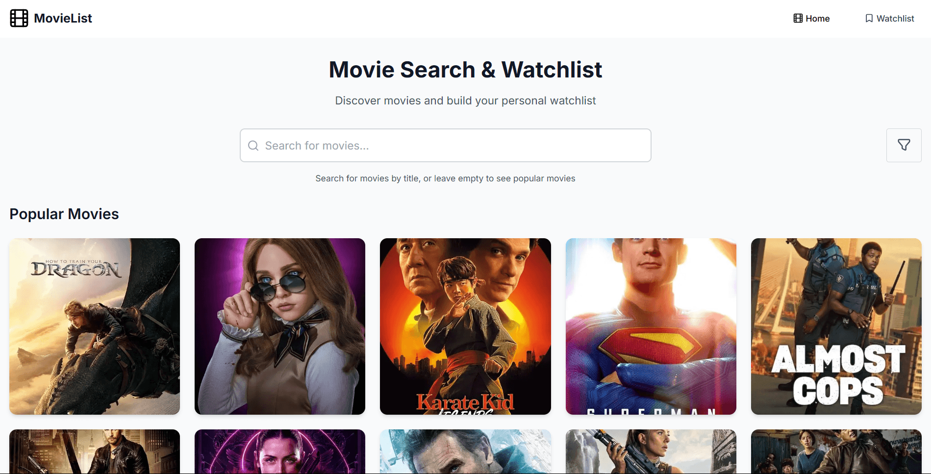 Movie Web - Movie Search & Watchlist web app thumbnail